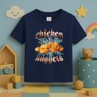 Chicken Nuggets Heavy Metal Funny Toddler T-Shirt thumb 3