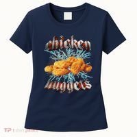 Chicken Nuggets Heavy Metal Funny Women's T-Shirt thumb 0