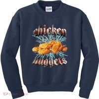 Chicken Nuggets Heavy Metal Funny Kids Sweatshirt thumb 0