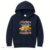 Chicken Nuggets Heavy Metal Funny Kids Hoodie thumb 0