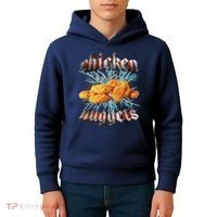 Chicken Nuggets Heavy Metal Funny Kids Hoodie thumb 4