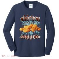 Chicken Nuggets Heavy Metal Funny Kids Long Sleeve Shirt thumb 0