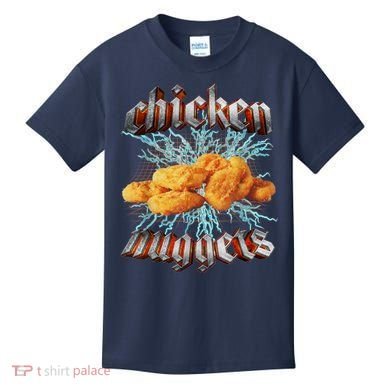Chicken Nuggets Heavy Metal Funny Kids T-Shirt