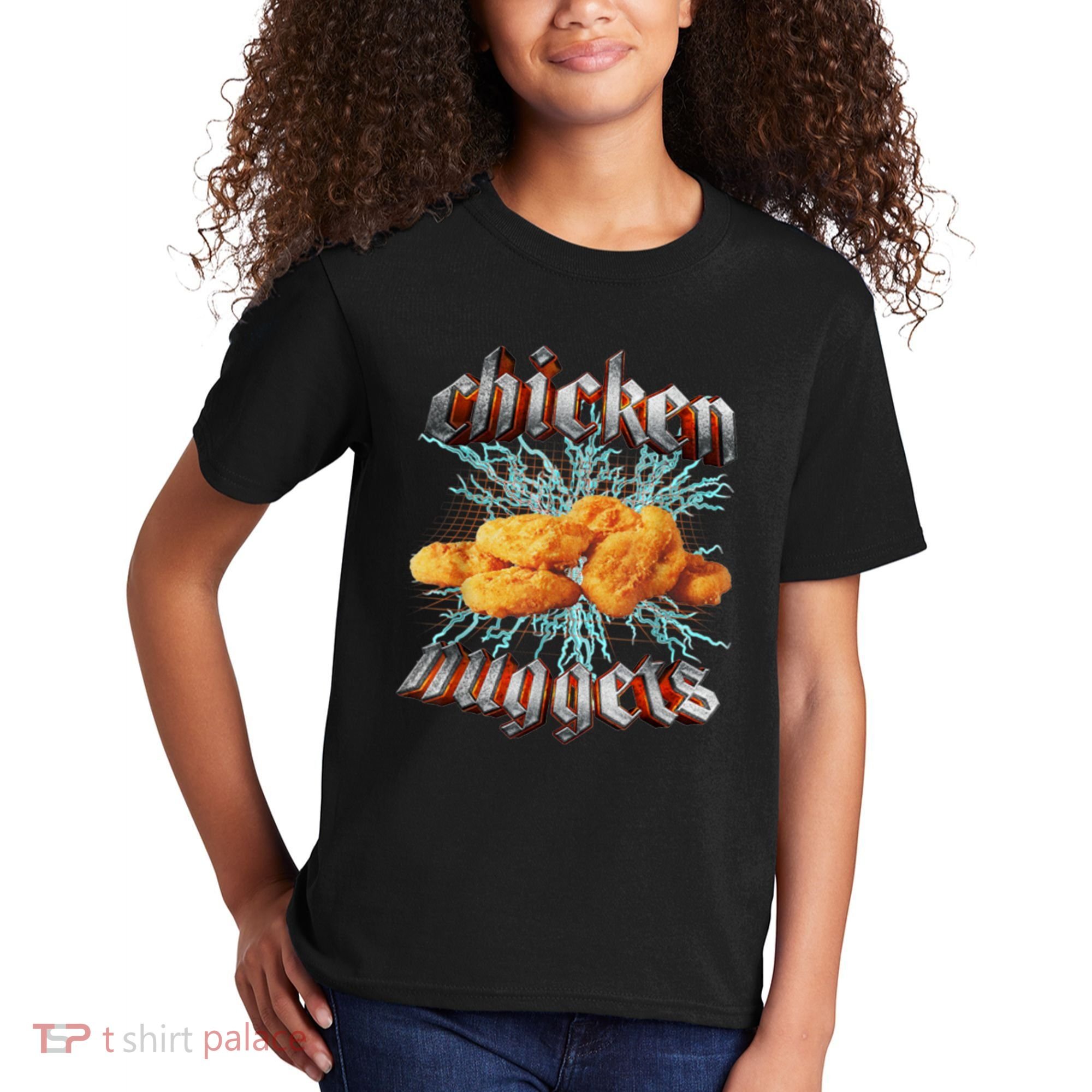 Chicken Nuggets Heavy Metal Funny Kids T-Shirt