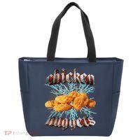 Chicken Nuggets Heavy Metal Funny Tote Bag thumb 0