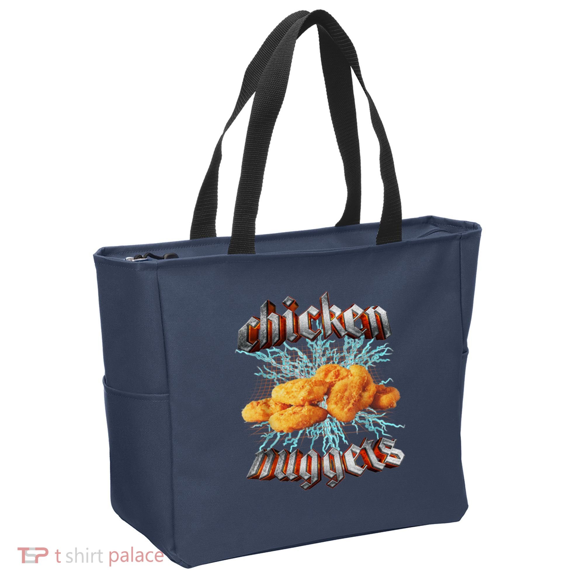 Chicken Nuggets Heavy Metal Funny Tote Bag