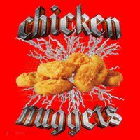 Chicken Nuggets Heavy Metal Funny Santa Hat thumb 1