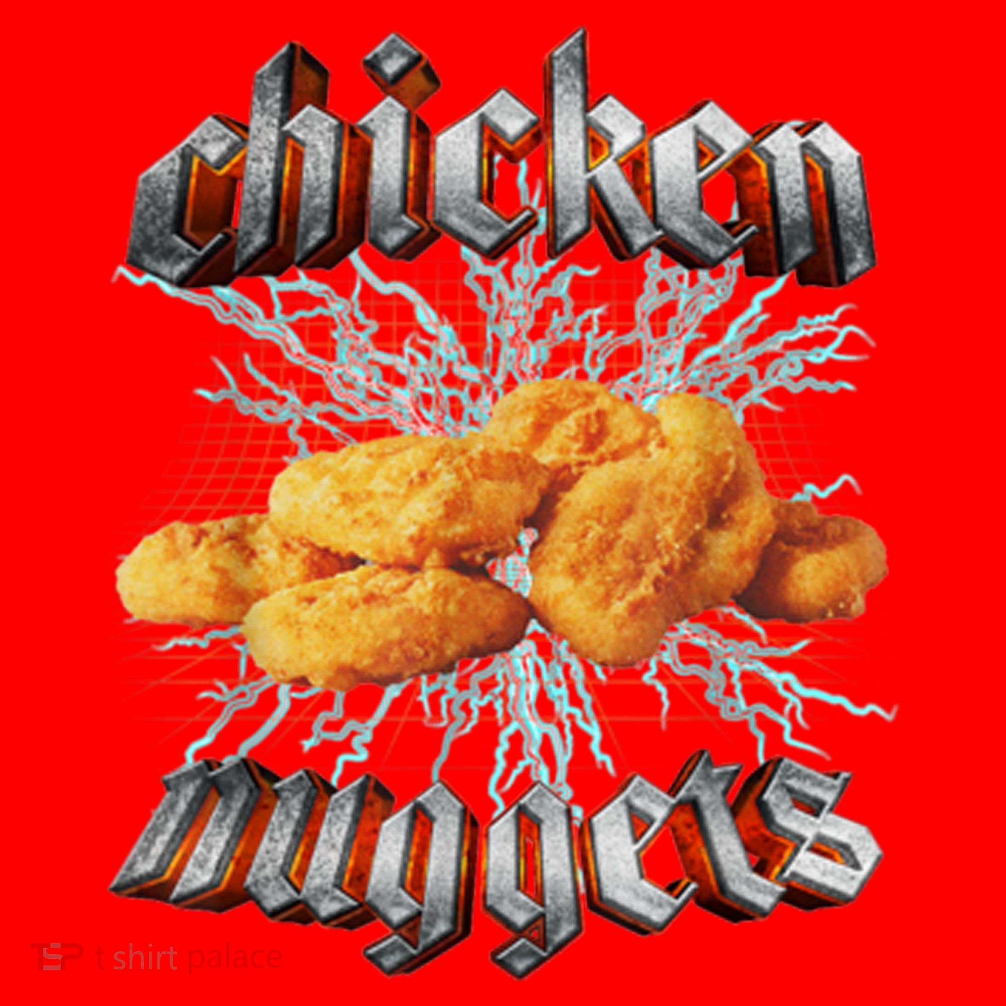 Chicken Nuggets Heavy Metal Funny Santa Hat
