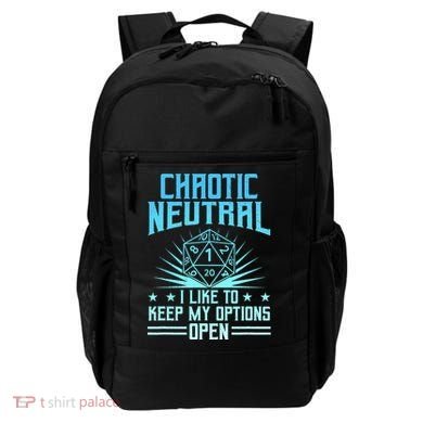 Chaotic Neutral I Like To Keep My Options Open D20 Tabletop Backpack