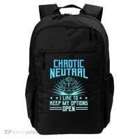 Chaotic Neutral I Like To Keep My Options Open D20 Tabletop Backpack thumb 0