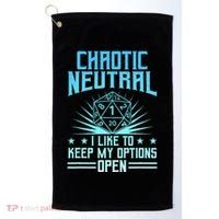 Chaotic Neutral I Like To Keep My Options Open D20 Tabletop Golf Towel thumb 0