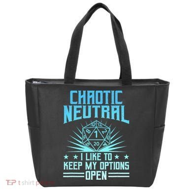 Chaotic Neutral I Like To Keep My Options Open D20 Tabletop Tote Bag