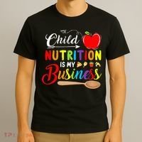 Child Nutrition Is My Business Cute Apple T-Shirt thumb 3