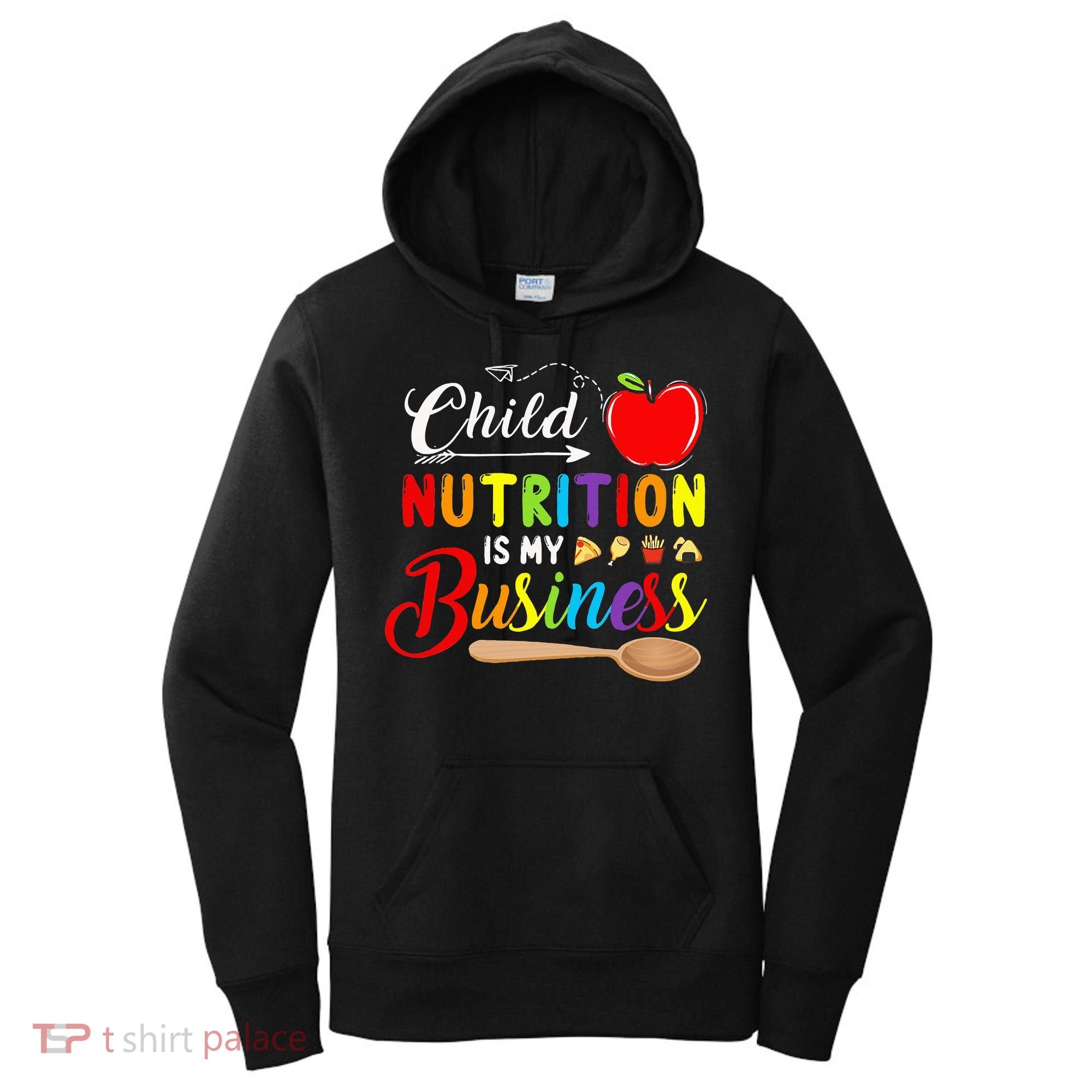 Child Nutrition Is My Business Cute Apple Women's Hoodie