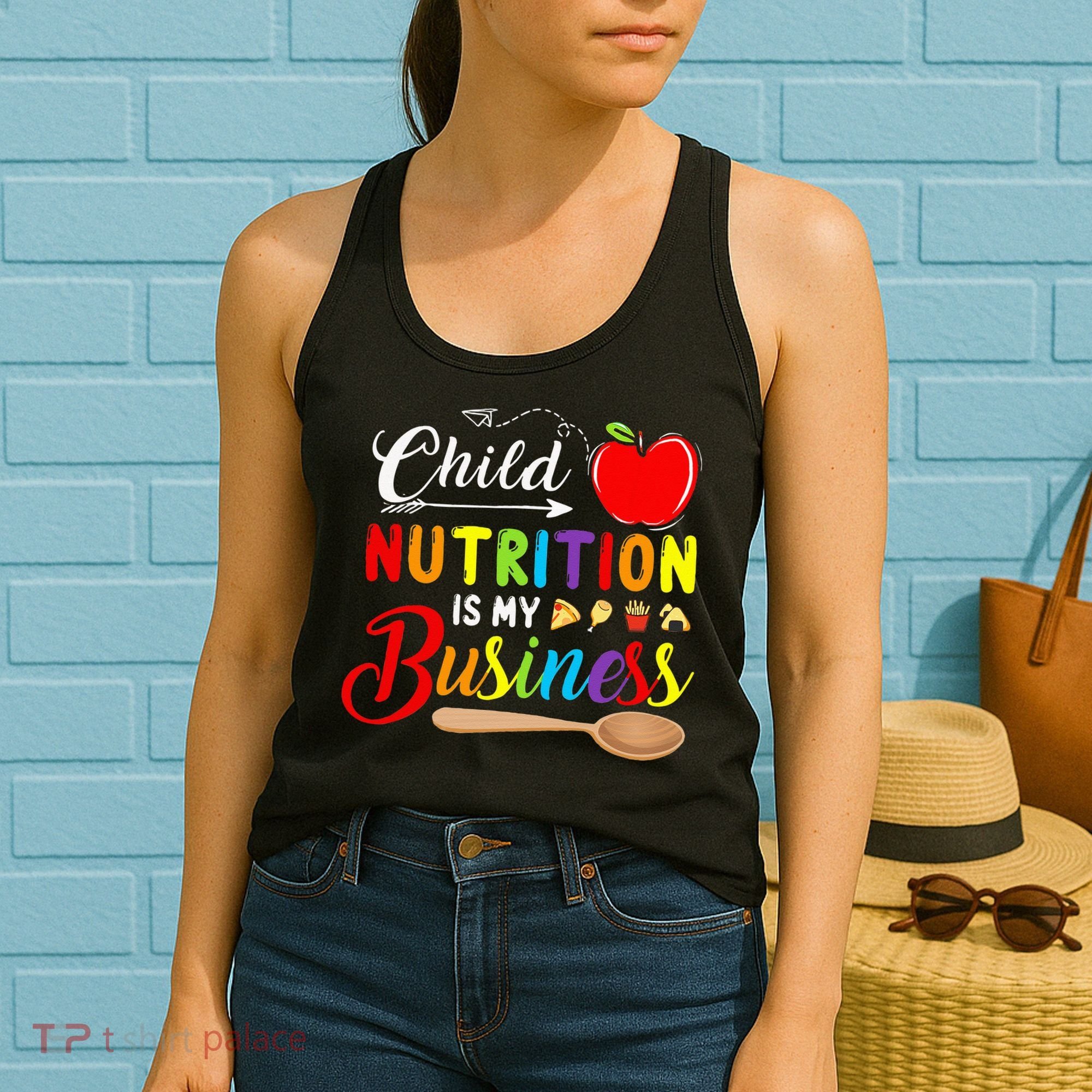 Child Nutrition Is My Business Cute Apple Women's Tank Top