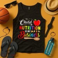 Child Nutrition Is My Business Cute Apple Tank Top thumb 4