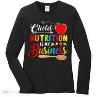 Child Nutrition Is My Business Cute Apple Women's Long Sleeve Shirt thumb 0