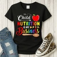 Child Nutrition Is My Business Cute Apple Women's T-Shirt thumb 3