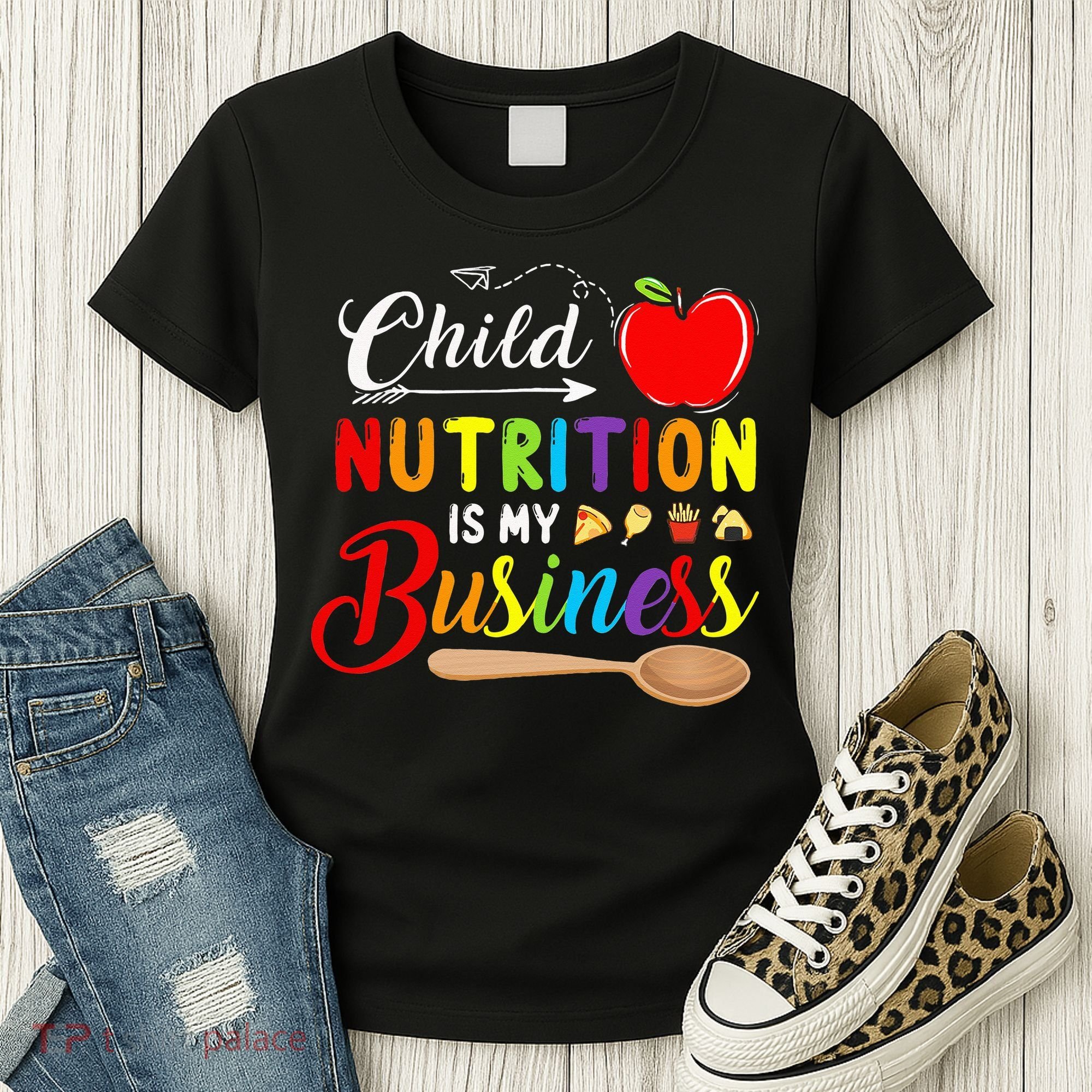 Child Nutrition Is My Business Cute Apple Women's T-Shirt