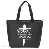 Christian Normal IsnT Coming Back Jesus Is Tote Bag thumb 0