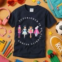 Christmas Nutcracker Is My Favorite Season Matching Family Kids T-Shirt thumb 3