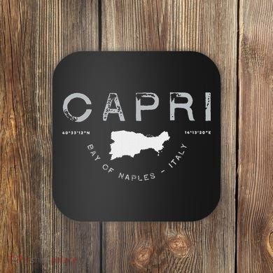 Capri Naples Italy Graphic Coaster