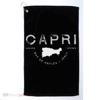 Capri Naples Italy Graphic Golf Towel thumb 0