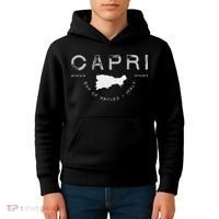 Capri Naples Italy Graphic Kids Hoodie thumb 4