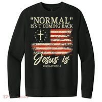 Christian Normal Isnt Coming Back Jesus Is Gift V.I.T. Fleece Crew Sweatshirt thumb 0