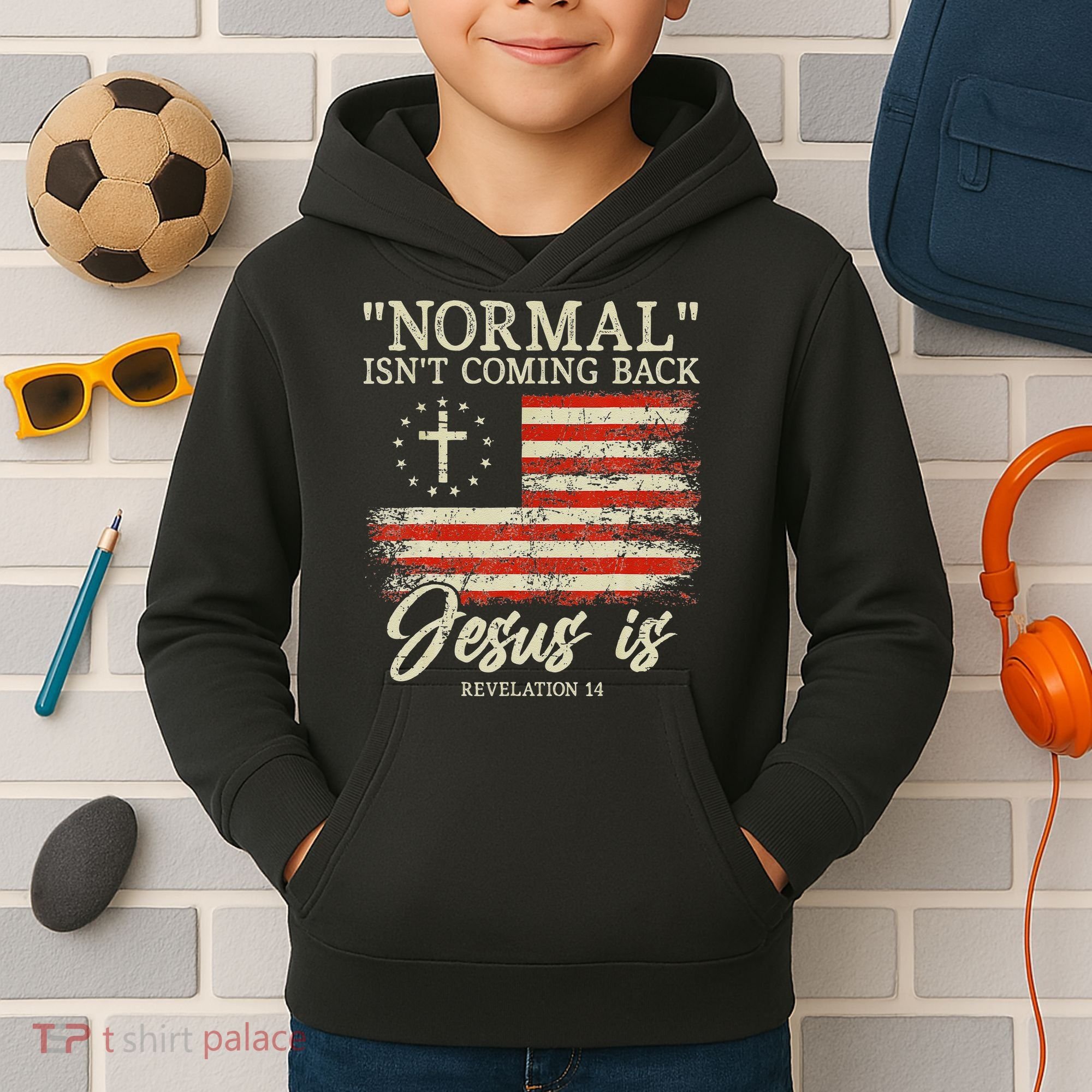 Christian Normal Isn't Coming Back Jesus Is Gift Kids Hoodie