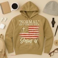 Christian Normal Isn't Coming Back Jesus Is Gift Hoodie thumb 3