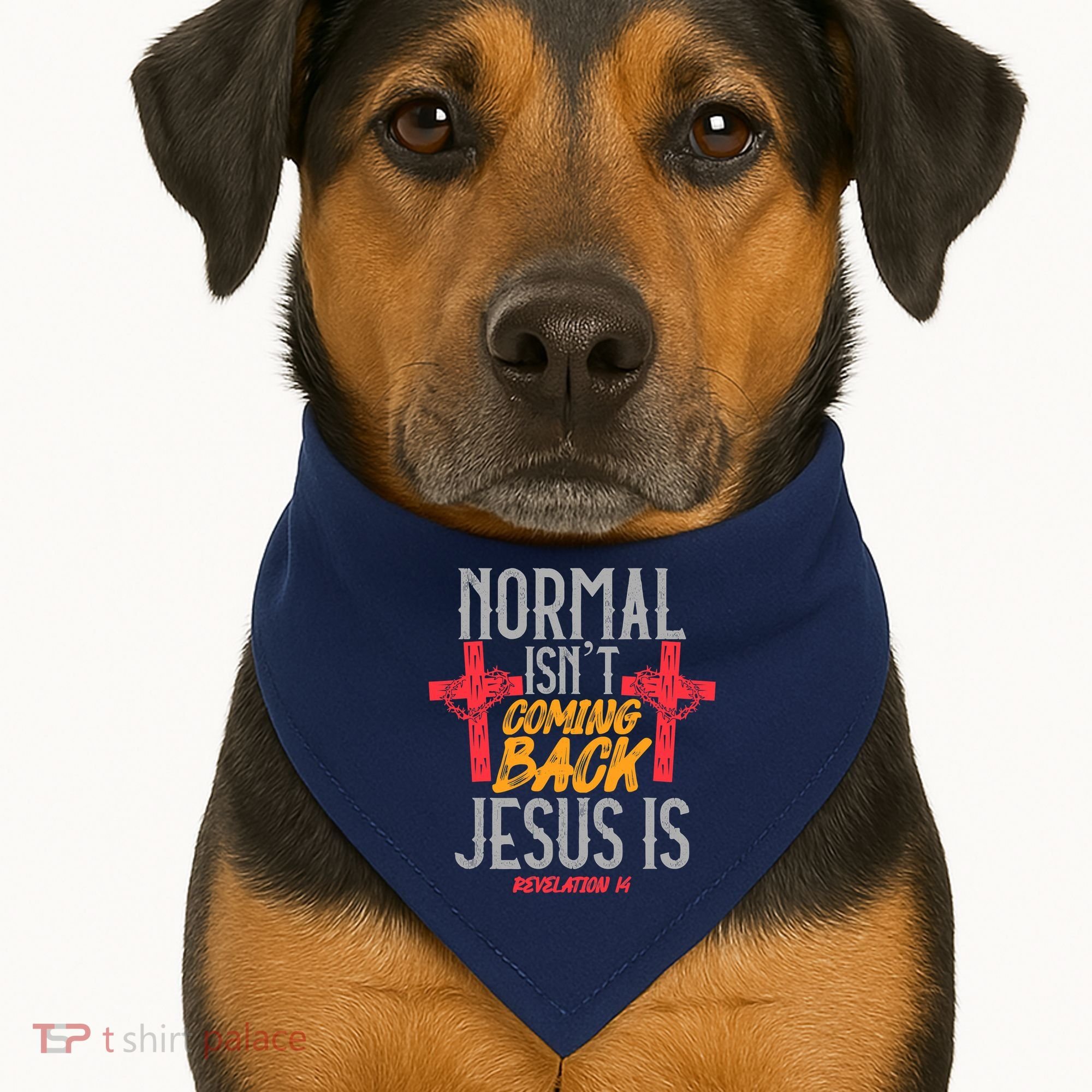 Christian Normal Isn't Coming Back Jesus Is Revelation USA-Made Doggie Bandana