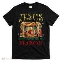 Christmas Nativity Jesus Is The Reason For The Season Manger T-Shirt thumb 0