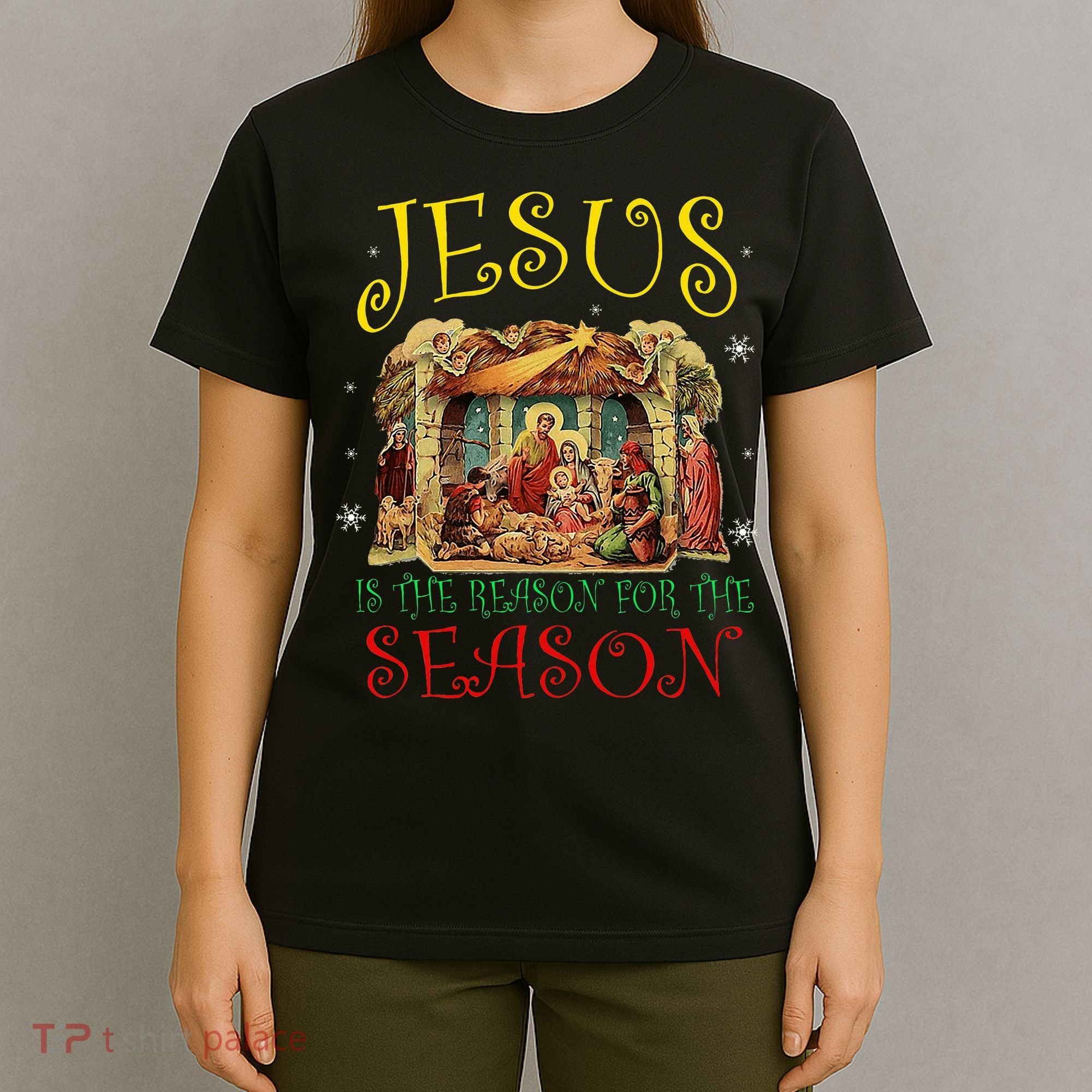 Christmas Nativity Jesus Is The Reason For The Season Manger T-Shirt