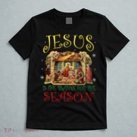 Christmas Nativity Jesus Is The Reason For The Season Manger T-Shirt thumb 5