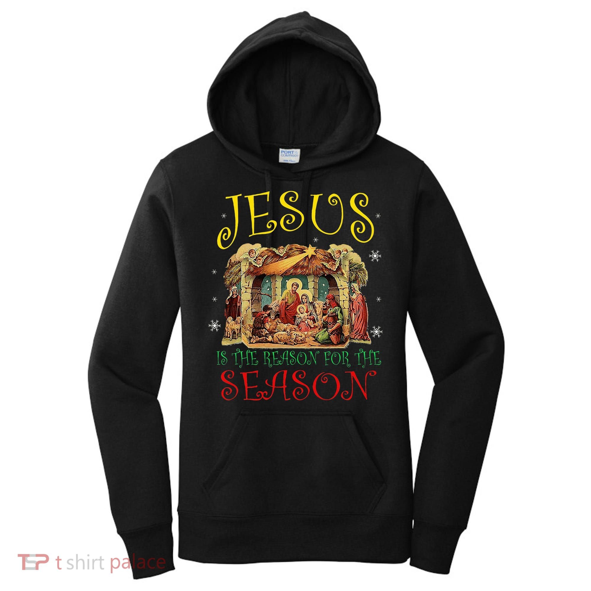 Christmas Nativity Jesus Is The Reason For The Season Manger Women's Hoodie