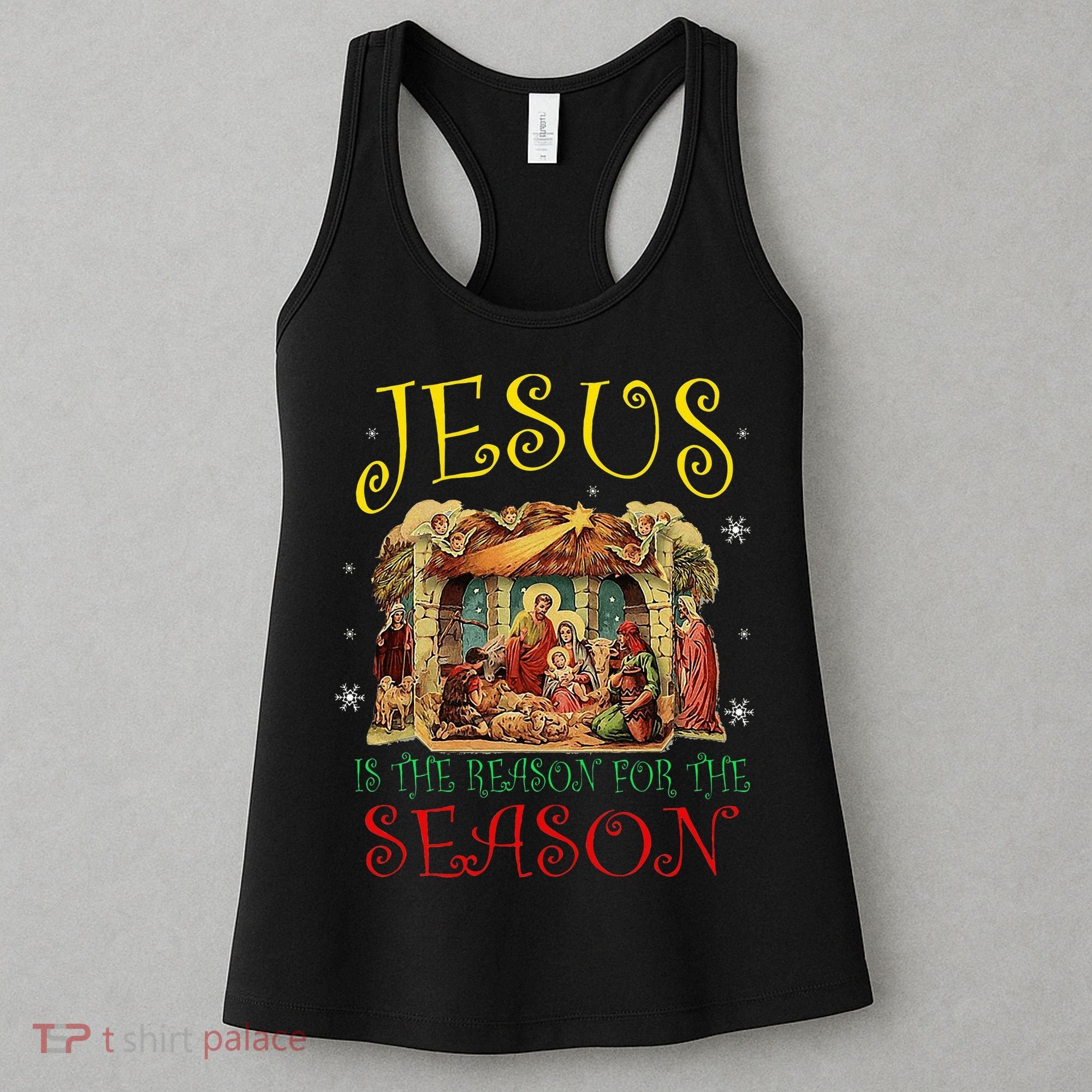 Christmas Nativity Jesus Is The Reason For The Season Manger Women's Tank Top