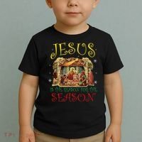 Christmas Nativity Jesus Is The Reason For The Season Manger Toddler T-Shirt thumb 2