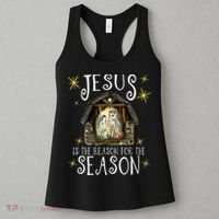 Christmas Nativity Jesus Is The Reason For The Season Manger Women's Tank Top thumb 3
