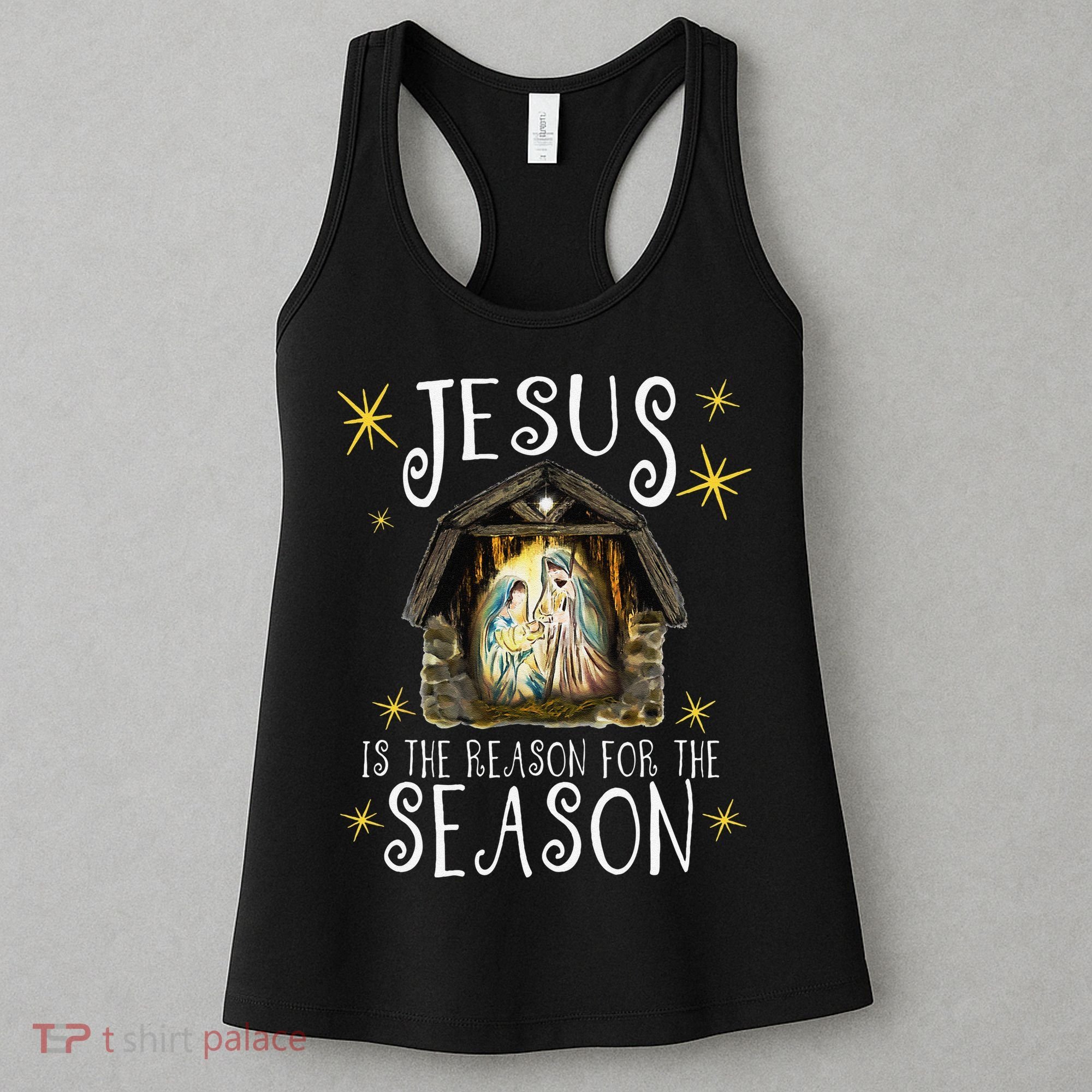 Christmas Nativity Jesus Is The Reason For The Season Manger Women's Tank Top