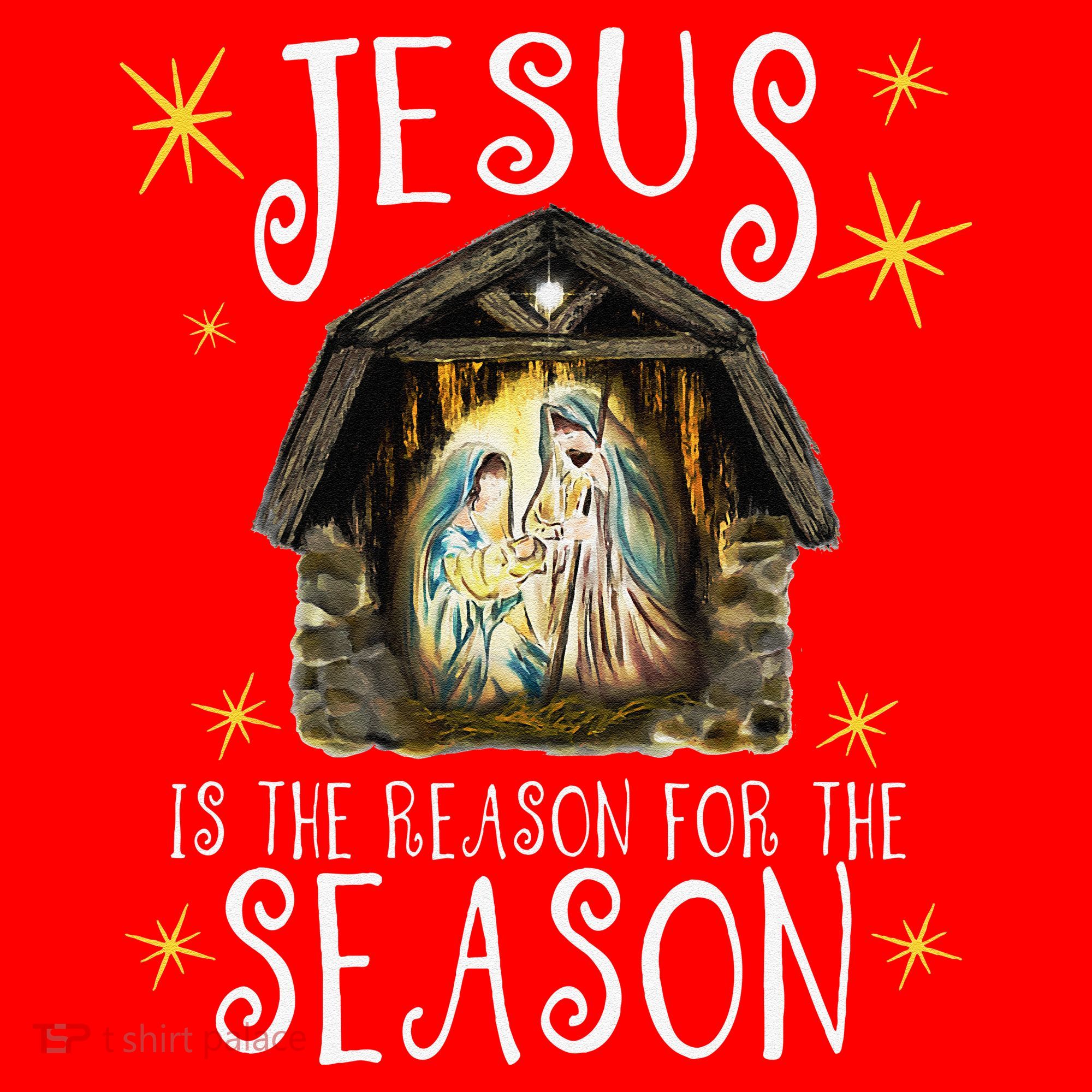 Christmas Nativity Jesus Is The Reason For The Season Manger Santa Hat