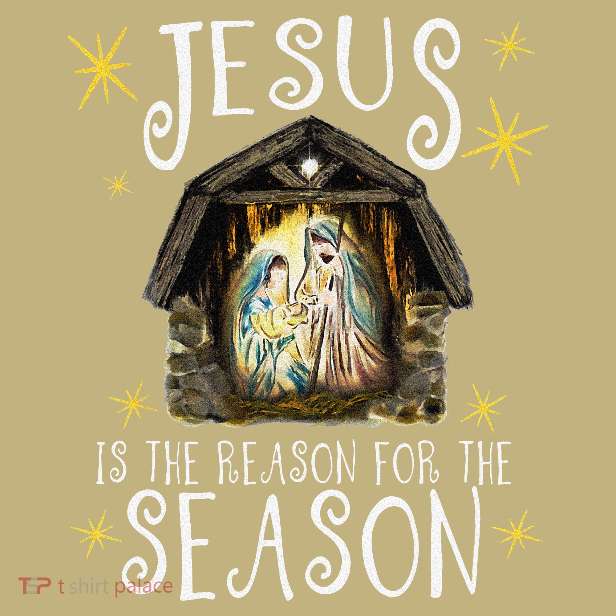 Christmas Nativity Jesus Is The Reason For The Season Manger Long Sleeve Shirt