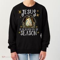 Christmas Nativity Jesus Is The Reason For The Season Ger Gift Women's Sweatshirt thumb 0
