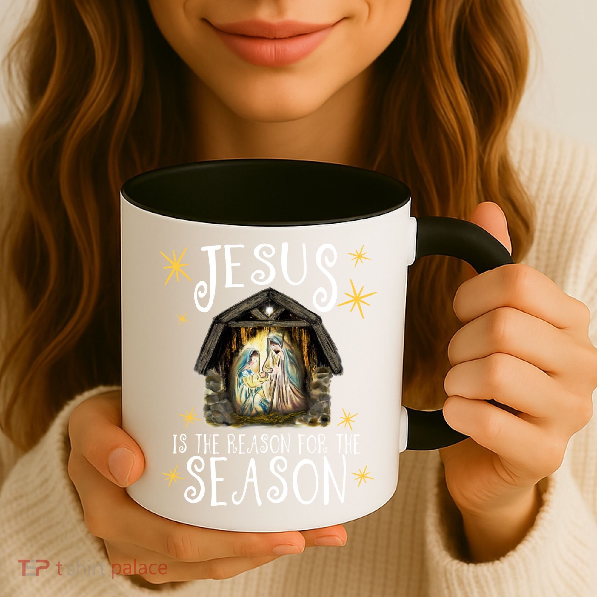 Christmas Nativity Jesus Is The Reason For The Season Ger Gift Coffee Mug
