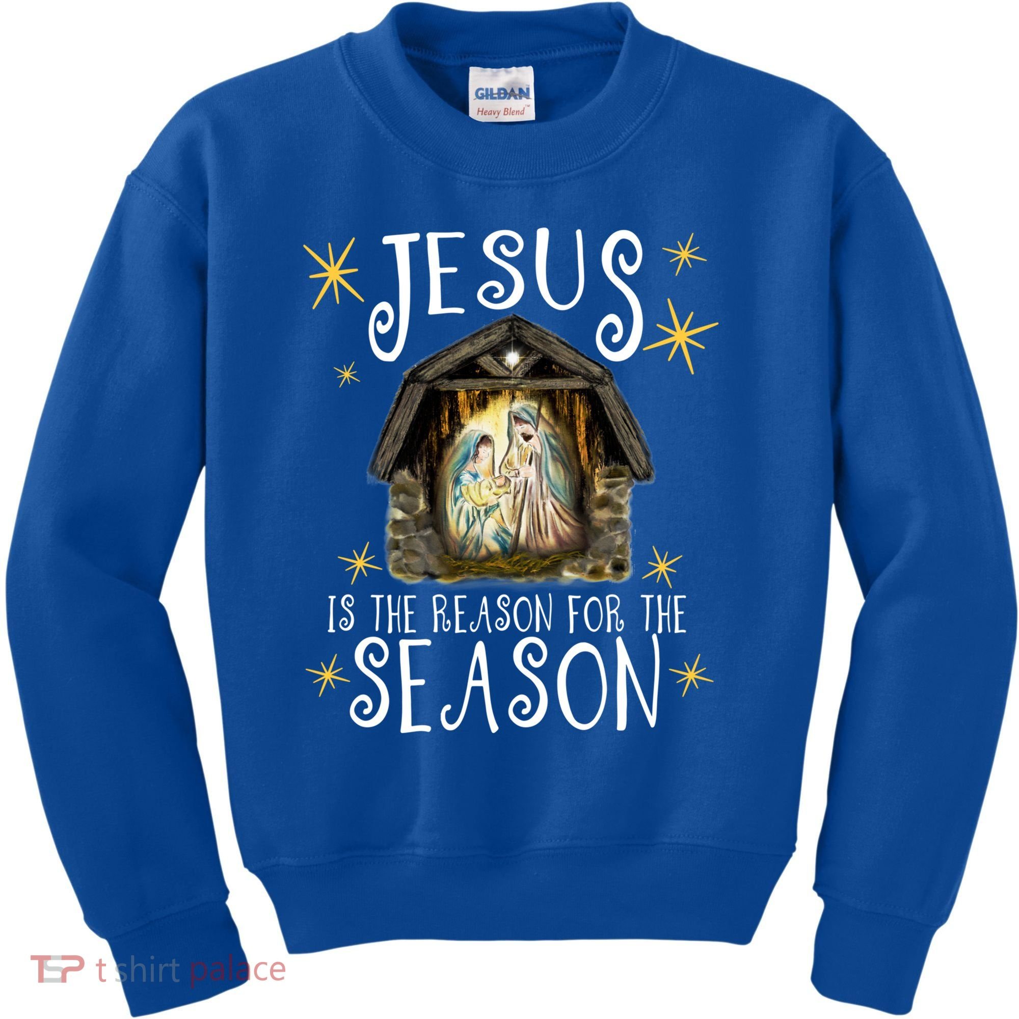 Christmas Nativity Jesus Is The Reason For The Season Ger Gift Kids Sweatshirt