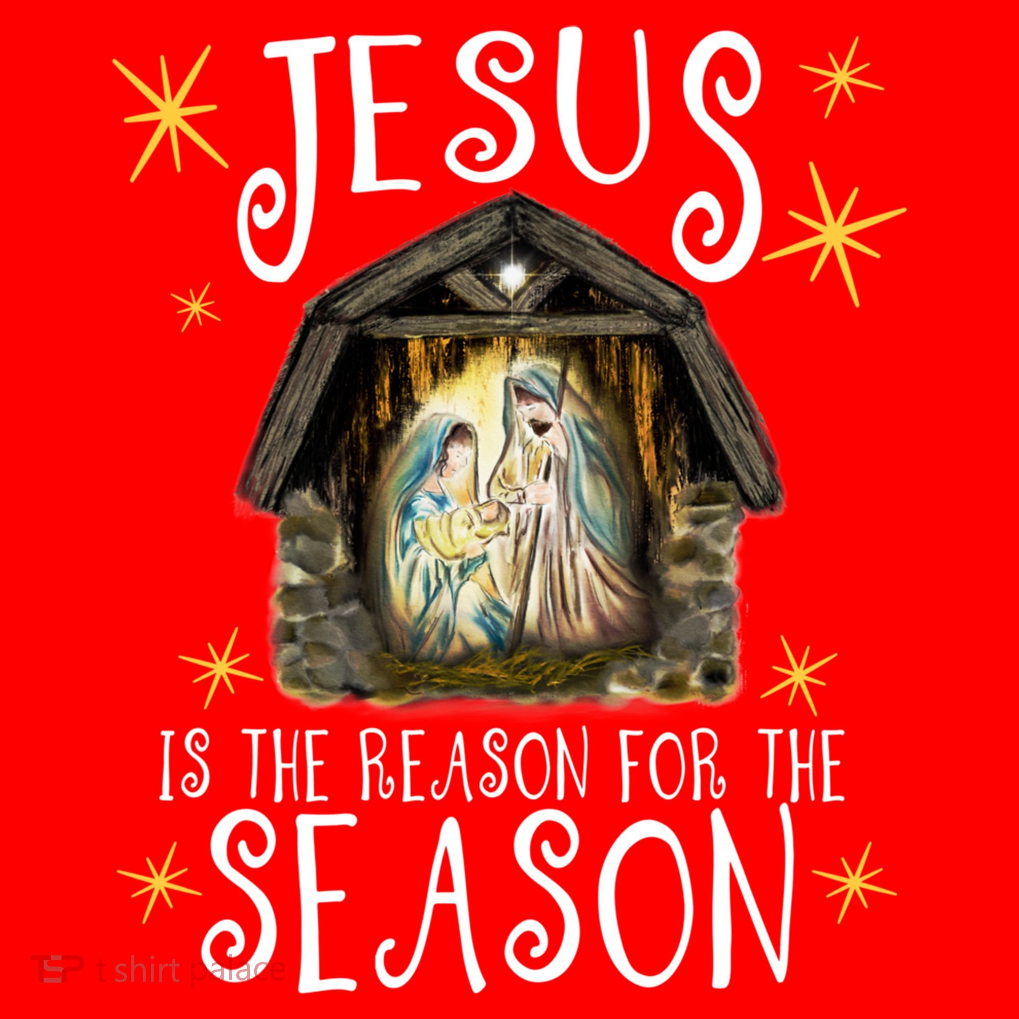 Christmas Nativity Jesus Is The Reason For The Season Ger Gift Santa Hat