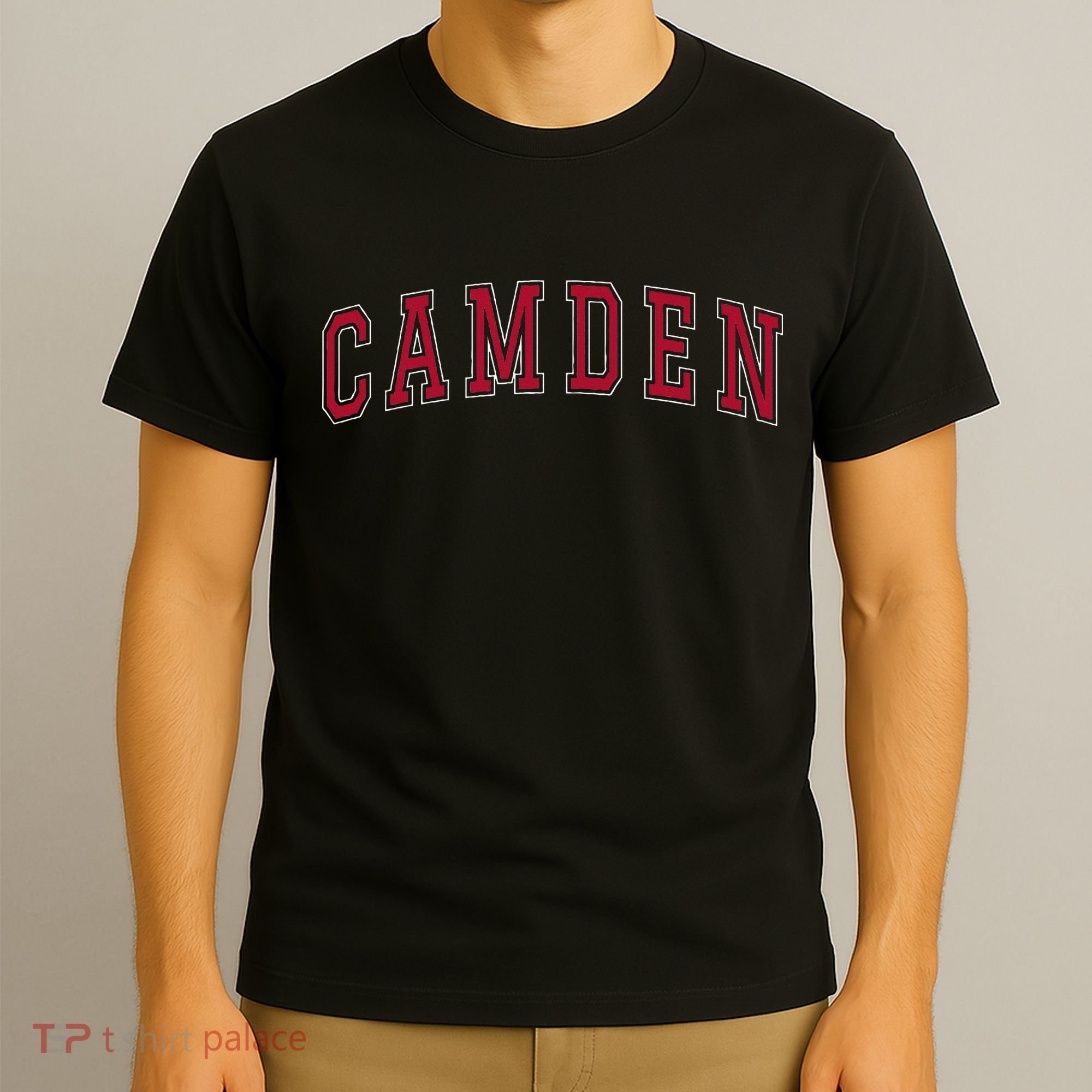 Camden New Jersey Souvenir Sport College Style Text T-Shirt