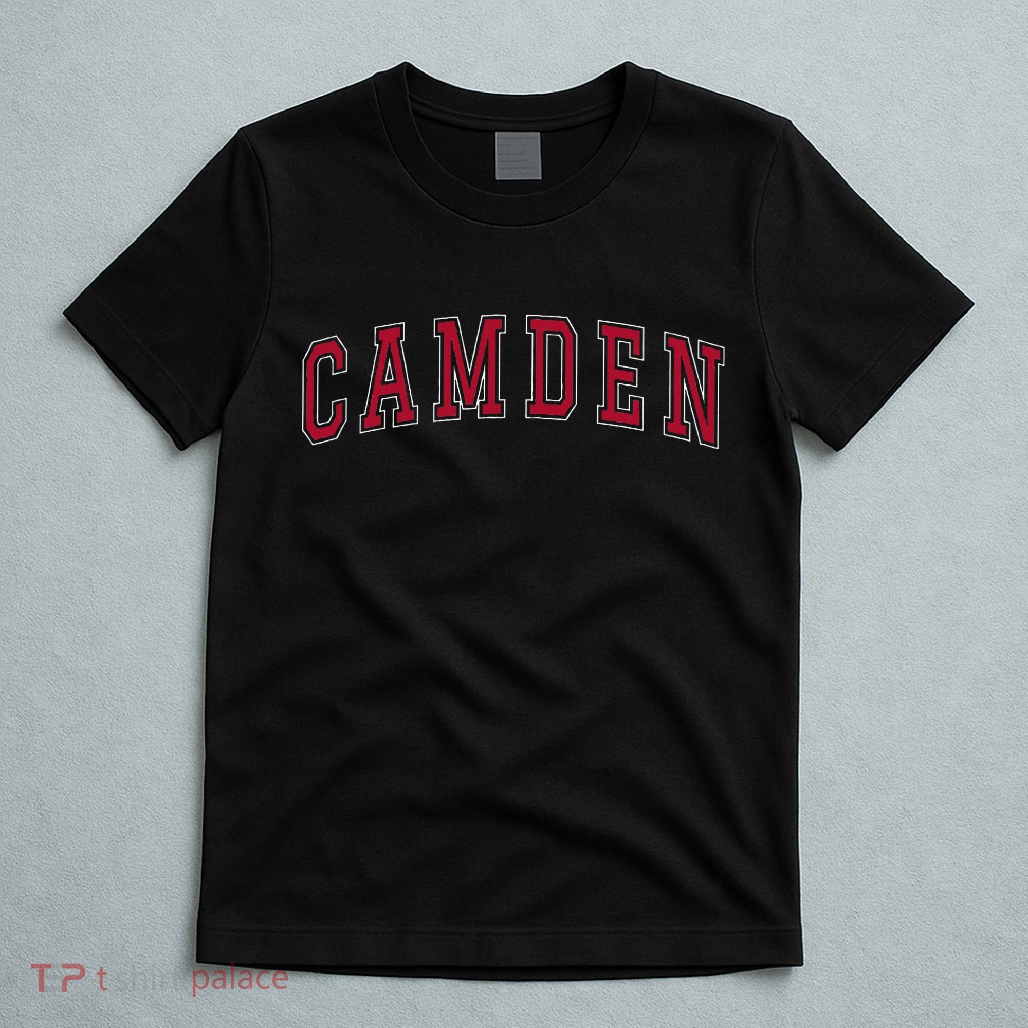 Camden New Jersey Souvenir Sport College Style Text T-Shirt