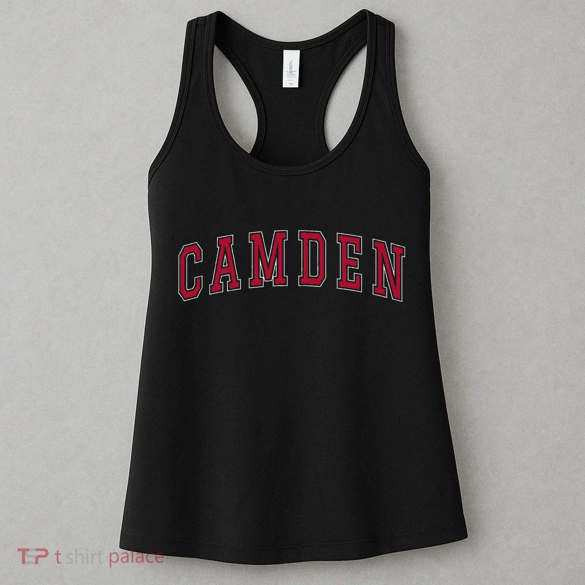 Camden New Jersey Souvenir Sport College Style Text Women's Tank Top