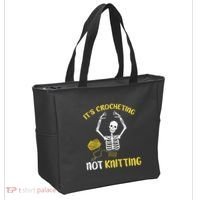Crocheting Not Knitting Crocheter Crochet Tote Bag thumb 2